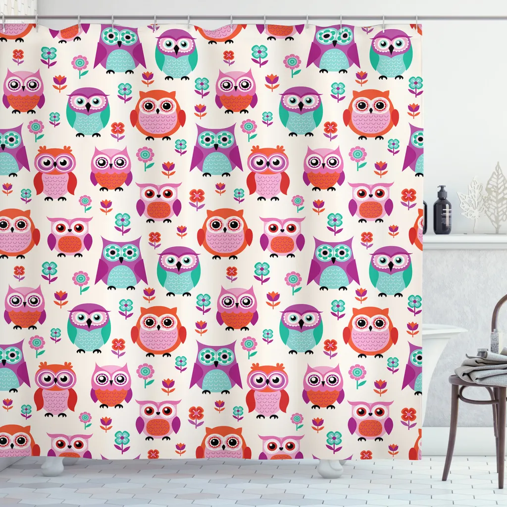 Tenda Doccia Gufi ABAKUHAUS 175x200cm - Antimuffa e Impermeabile