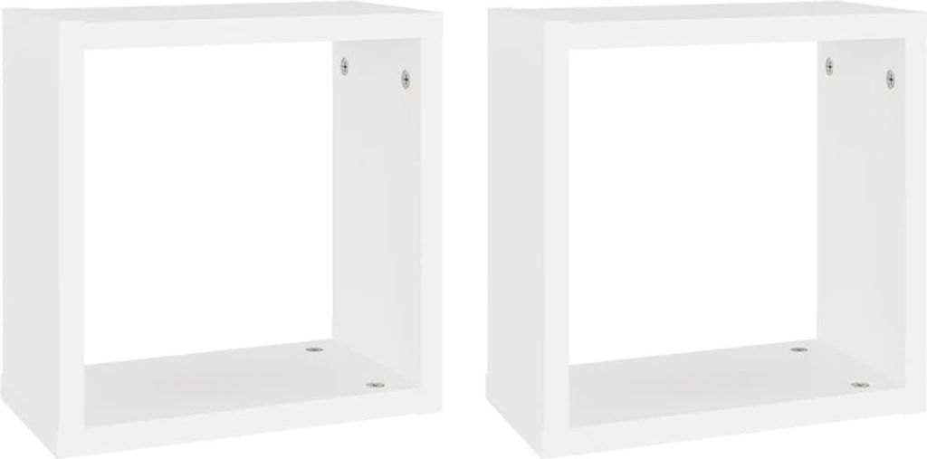 vidaXL Scaffali a cubo, 2 pezzi, bianco, 30x15x30 cm Immagine del prodotto 