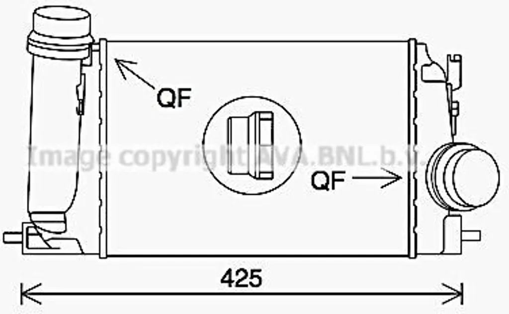 Intercooler pour Nissan Qashqai II : Refroidisseur d'air turbo DN4442