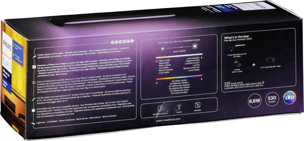 Solution Éclairage Connecté Philips Hue Play Extension Noire Ambiance - 12