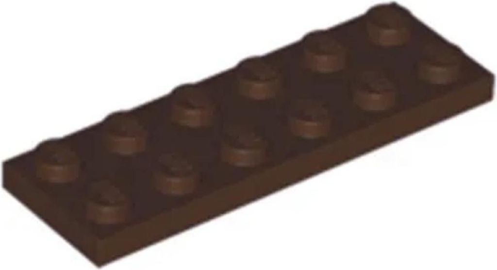 Lego 2x6 Platte 3795 - 10 Stück Dunkelbraun