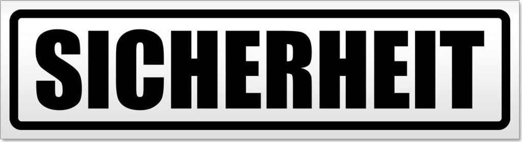 Sicherheit Security Magnetschild Schild magnetisch