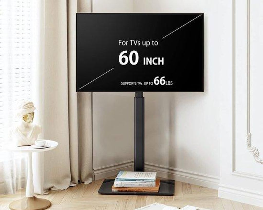 TV-Ständer für 32-60 Zoll, 70° drehbar & höhenverstellbar, schwarz