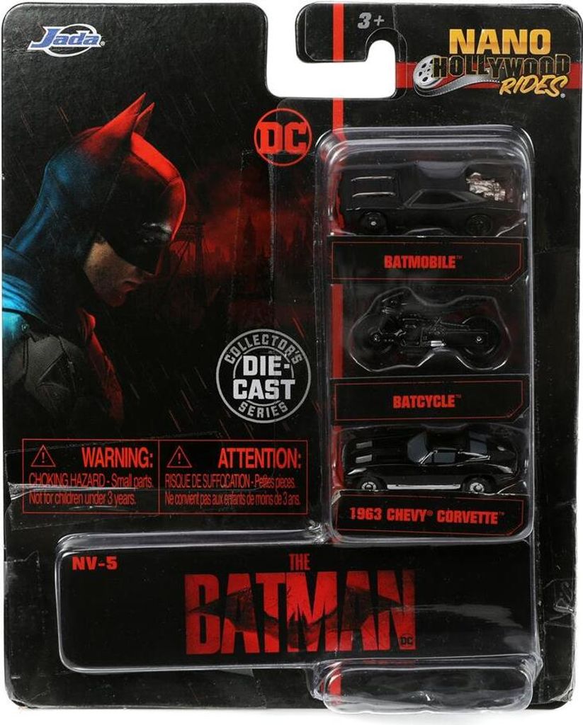 Jada Toys 253211003 Batman 3-Pack Nano Cars