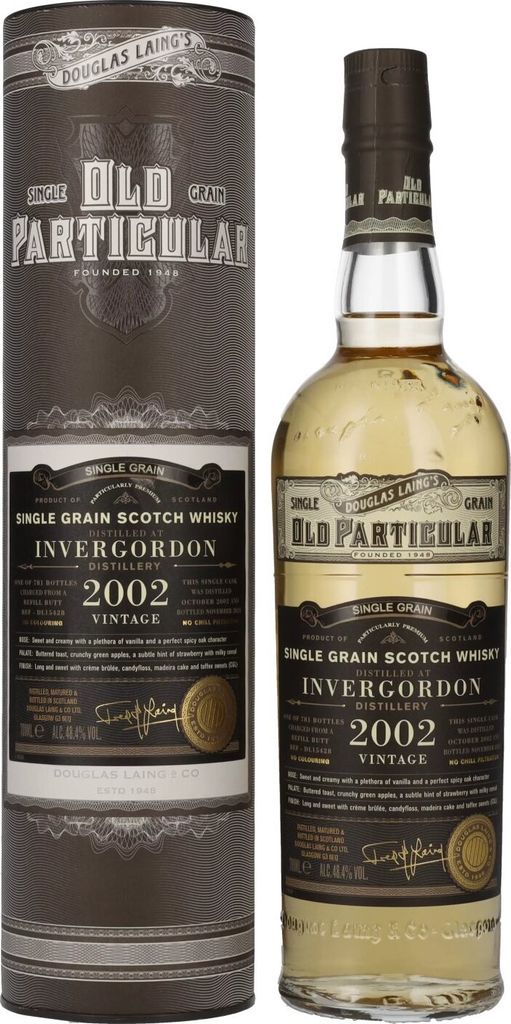 Douglas Laing OLD PARTICULAR Invergordon 19 Years Old Single Grain 2002 48,4% Vol. 0,7l in Geschenkbox