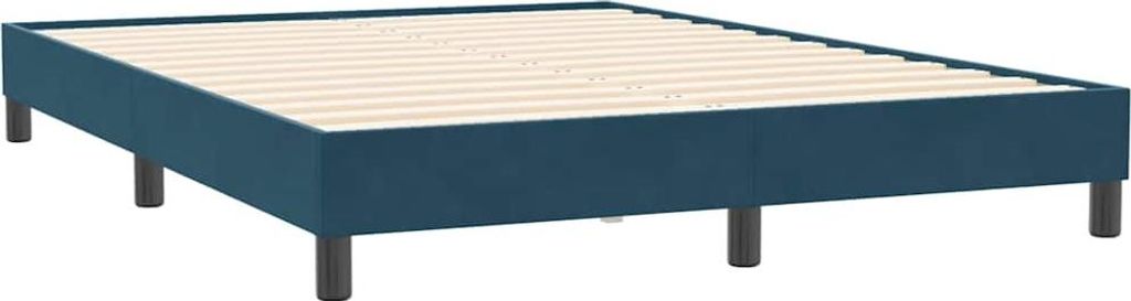 vidaXL Bettgestell ohne Matratze Dunkelblau 160x210 cm Samt