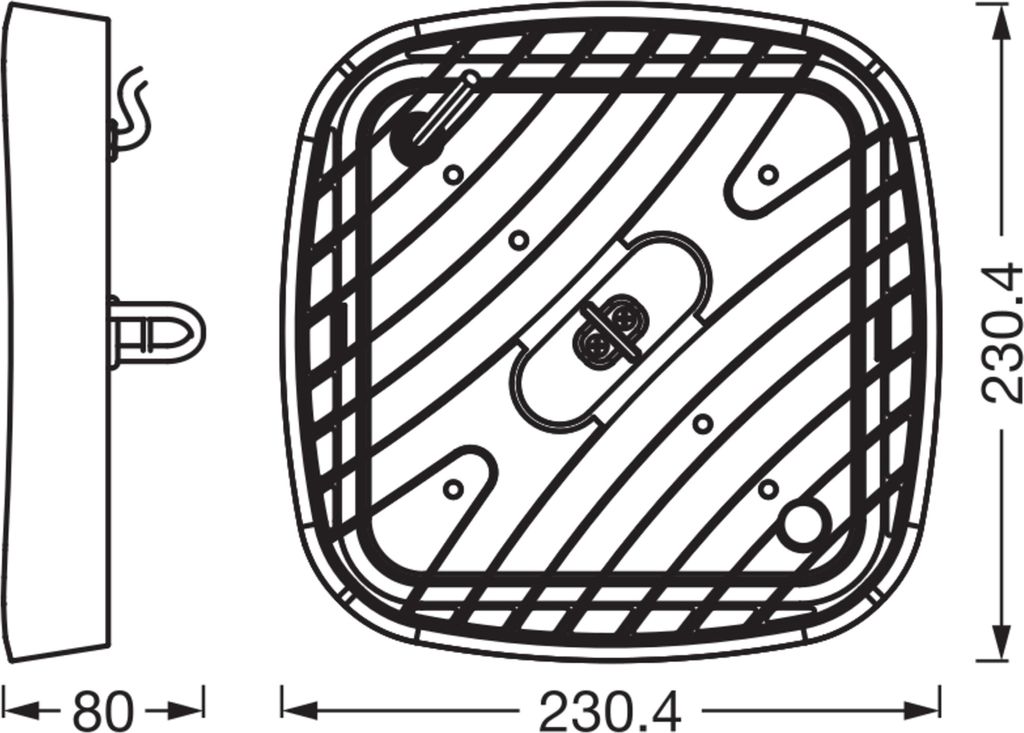 Osram Highbay Ufo Deckenleuchte Schwarz 80 W 9300 lm IP65 für hohe Decken