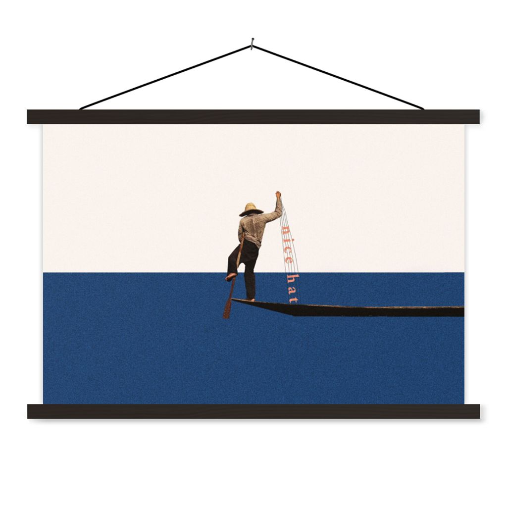 MuchoWow Textilposter Frau - Komplimente - Abstrakt 120x80 cm mit schwarzem Rahmen - Wanddeko