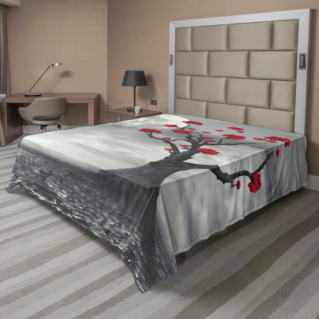 Lenzuolo ABAKUHAUS Luna e Albero Fiorito 260x228 cm - Design Romantico