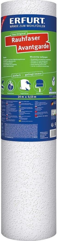 Erfurt Rauhfaser Avantgarde weiß 20 x 0,53 m Produktbild 