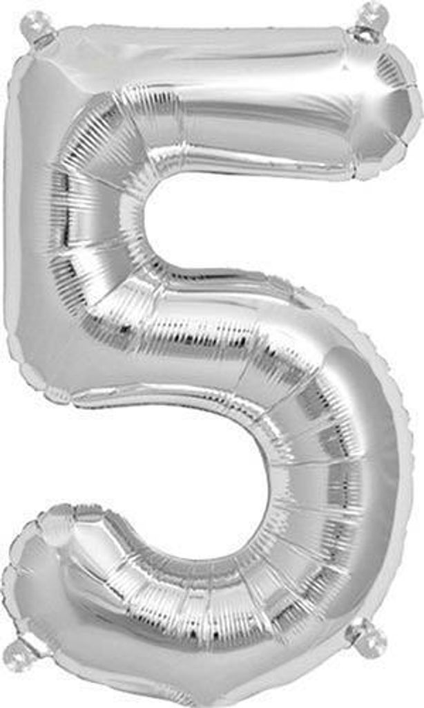 Silberner Folienballon, 36 cm Durchmesser, zum Befüllen mit Helium oder Luft