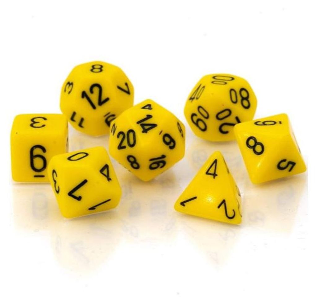 Rpg Dice Sets Yellow/black Opaque Polyhedral 7-die Set – Immagine del prodotto 