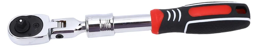 Clé à cliquet extensible 1/4" 72 dents avec tête flexible à 180°