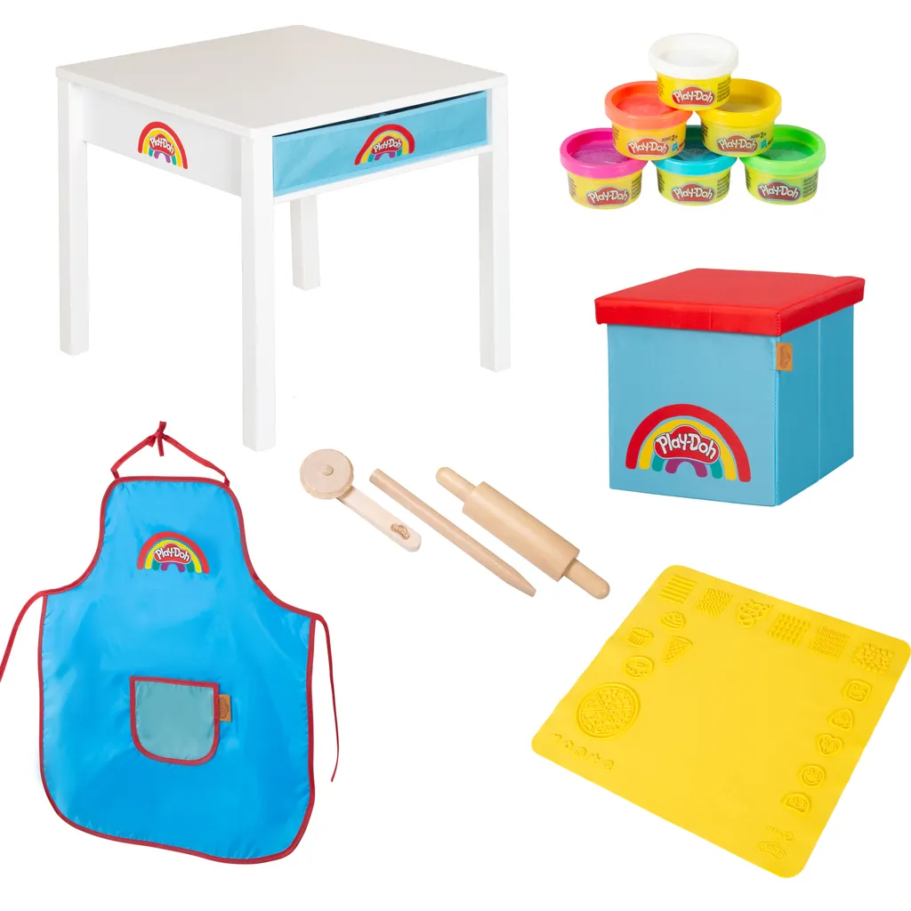 Set de jeu en bois table Play-Doh roba avec bac de rangement