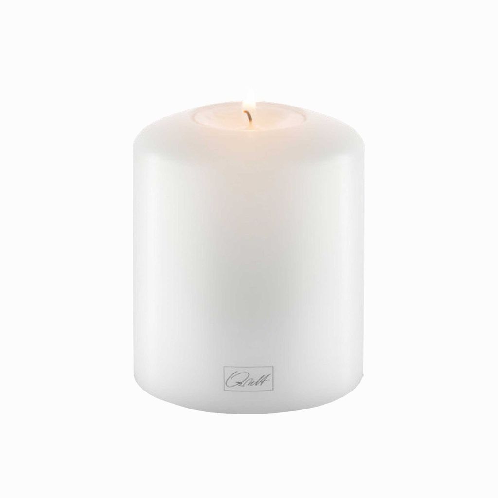 Qult Farluce Classic - Durchm. 8cm | Teelichthalter in Kerzenform | Dauerkerze | Kunststoffkerze in Kerzenoptik | Teelichtkerze mit Teelichteinsatz...