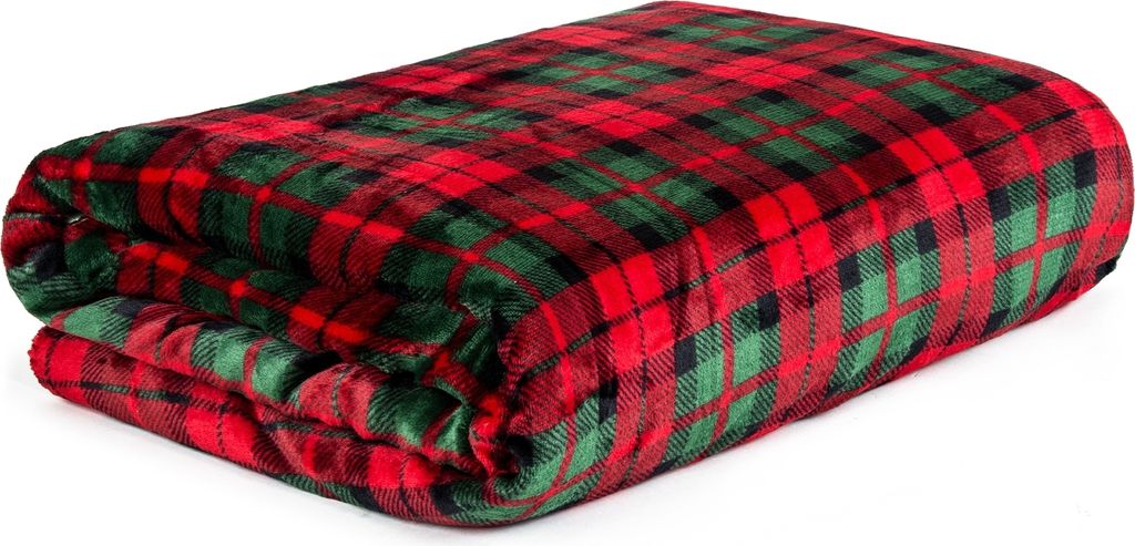 HOMLA TARTAN Karo-Decke mit Sherpa 150x200 cm