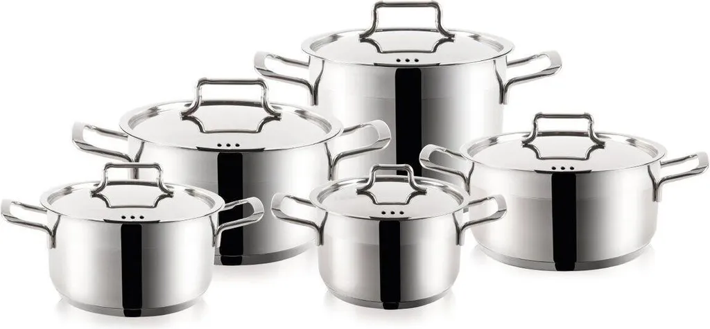 Batteria Pentole Acciaio Inox ORION Anett 113089 | Set Cucina Induzione