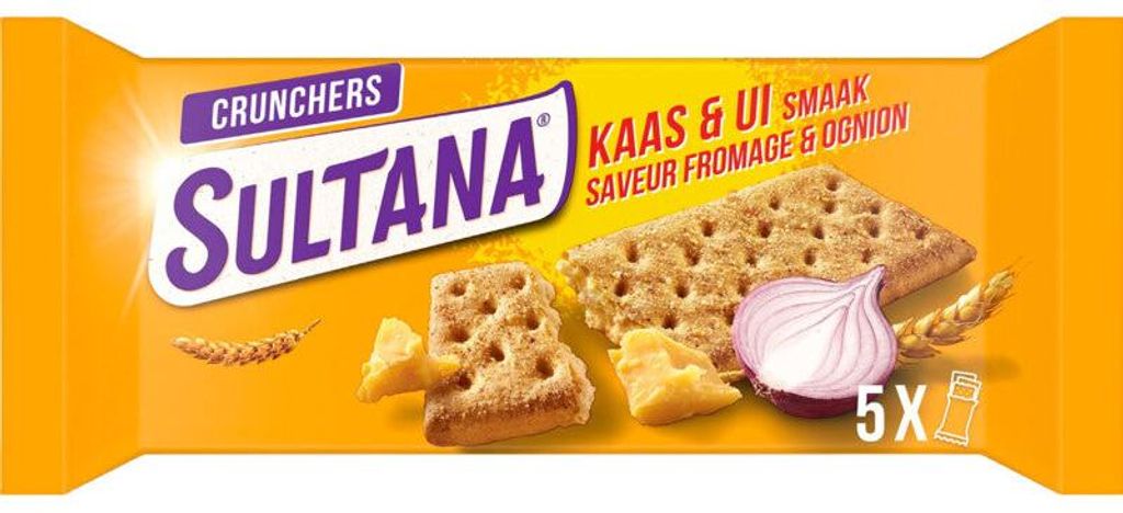 Sultana Crunchers Käse & Zwiebel Snack 175g – Knusprige Produktbild 