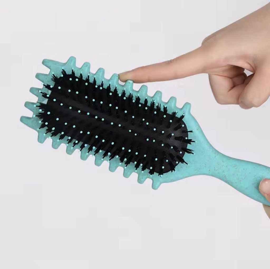 Haarbürste für Locken – Lockenbürste – Grün – Produktbild 