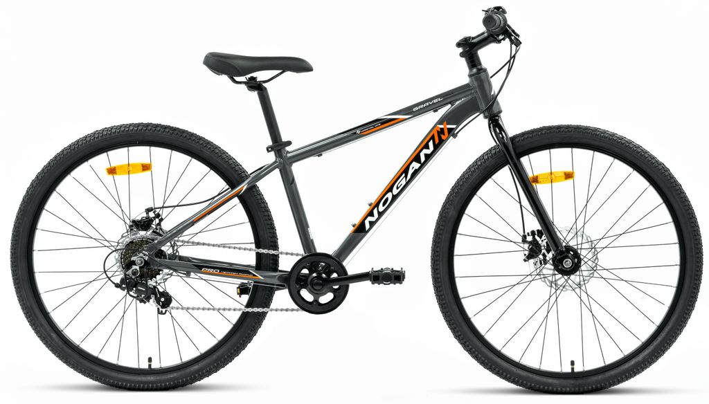 Nogan Gravel PRO – Leichtes Kinderfahrrad – 26 Zoll – 7 Gänge – Grau