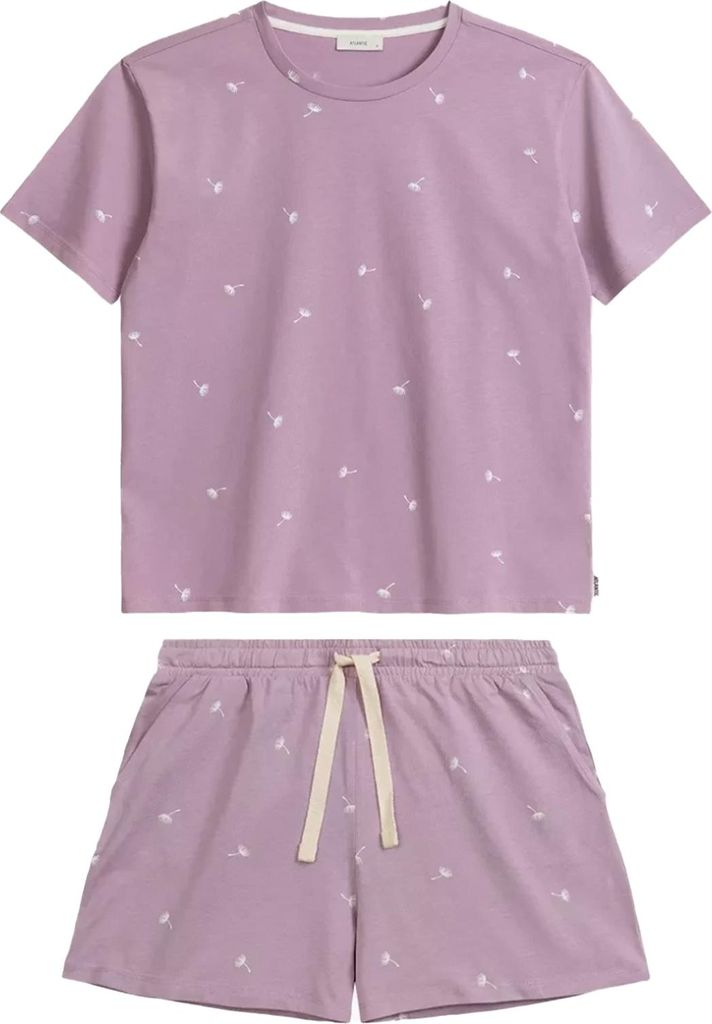 pigiama donna, corto, estivo, serafino, cotone, lotto, sport, t-shirt