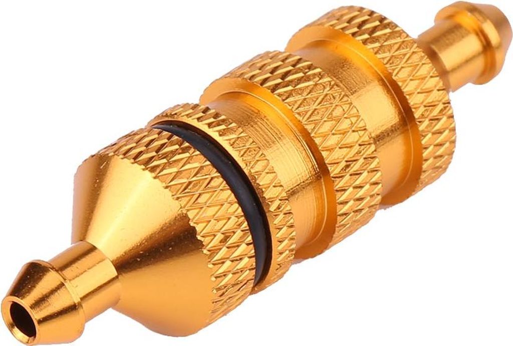 Goldener 36-mm-Öl-Nitro-Kraftstofffilter aus Aluminiumlegierung für RC-Modellautos im Maßstab 1:8 und 1:10