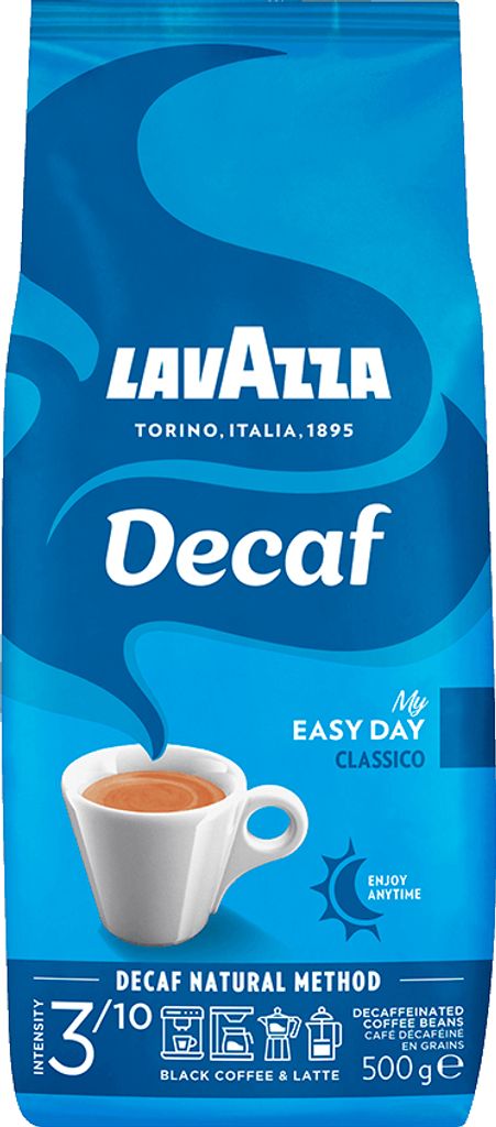 Lavazza Caffe Decaffeinato zrnková káva bez kofeínu, 500g Obrázok produktu 
