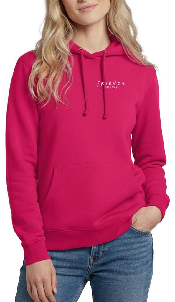 Spreadshirt Friends Kleines Logo 1994-2004 Damen Hoodie, XXL, dunkles Pink