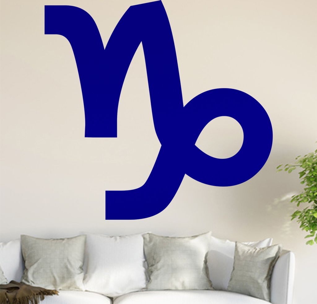 Sternzeichen: Steinbock Wandtattoo in 6 Größen - Wandaufkleber Wall Sticker - Dekoration, Küche, Wohnzimmer, Schlafzimmer, Badezimmer