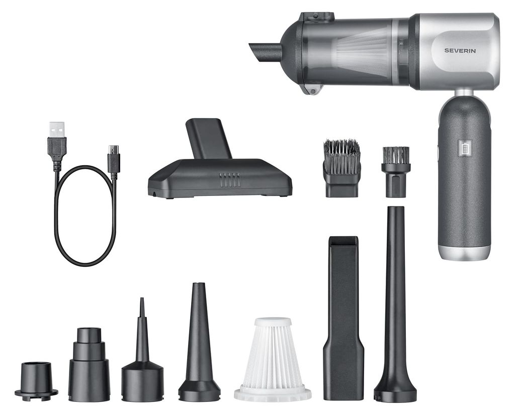 Severin 3-in-1 Akku-Handstaubsauger, Luftbläser & Produktbild 