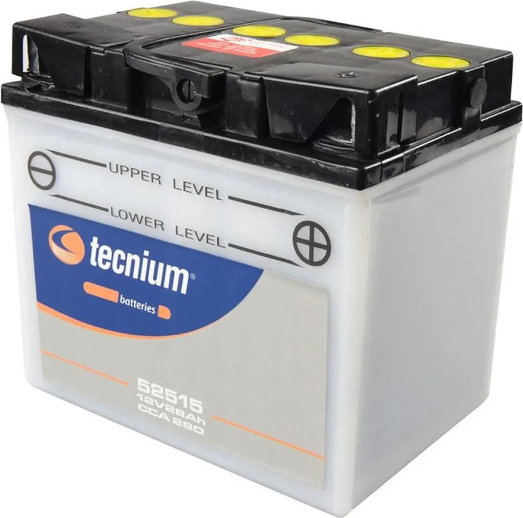 Batterie Moto Plomb Acide TECNIUM 52515 Haute Capacité avec Pack