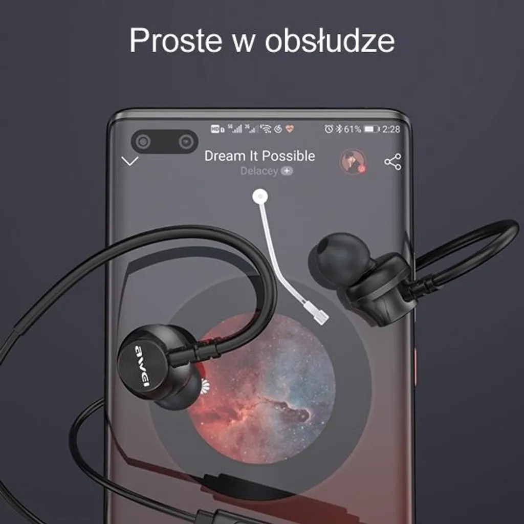 Cuffie stereo Awei L3 con jack da 3,5 mm nero/nero - 15