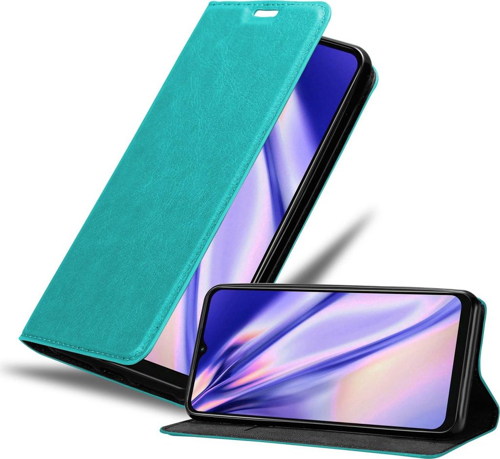 Cadorabo Hülle für Samsung Galaxy A13 5G Schutz Hülle in Türkis Handyhülle Etui Case Cover Magnetverschluss
