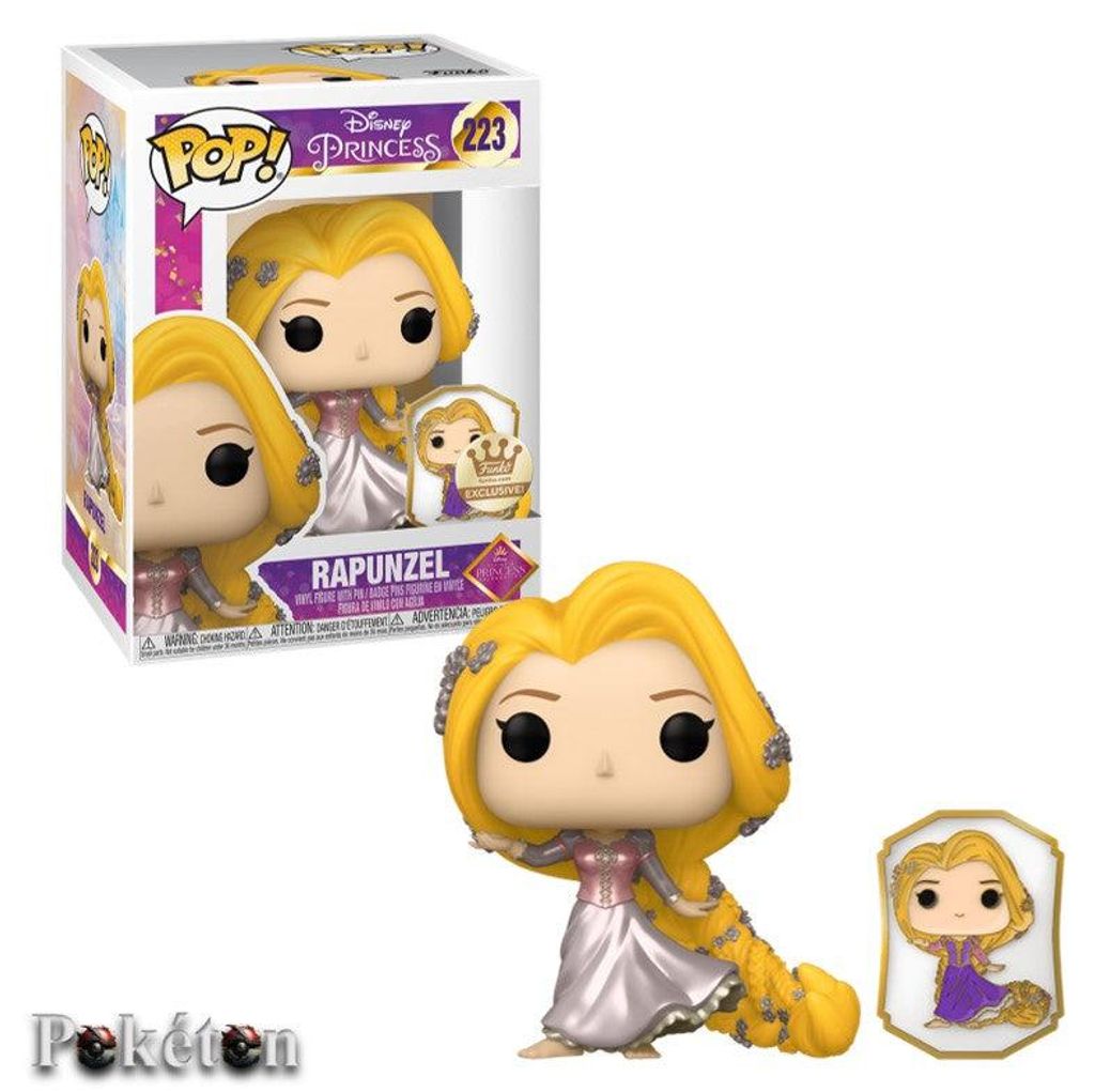 FUNKO POP Disney Princess Celebration #223 Rapunzel with Pin - Vinyl FigurNEU
