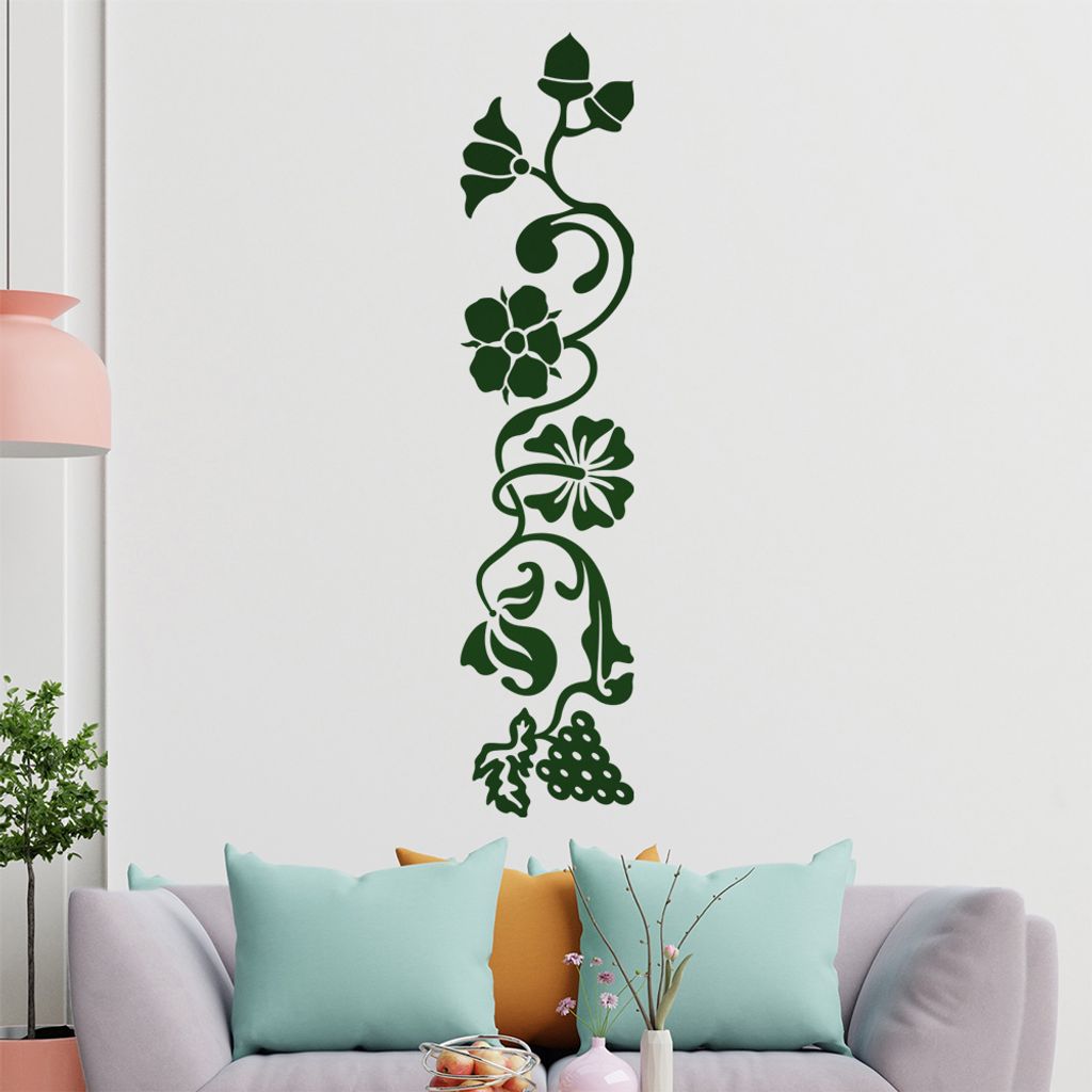 Eicheln - Trauben - Beeren Wandtattoo in 6 Größen - Wandaufkleber Wall Sticker - Dekoration, Küche, Wohnzimmer, Schlafzimmer, Badezimmer