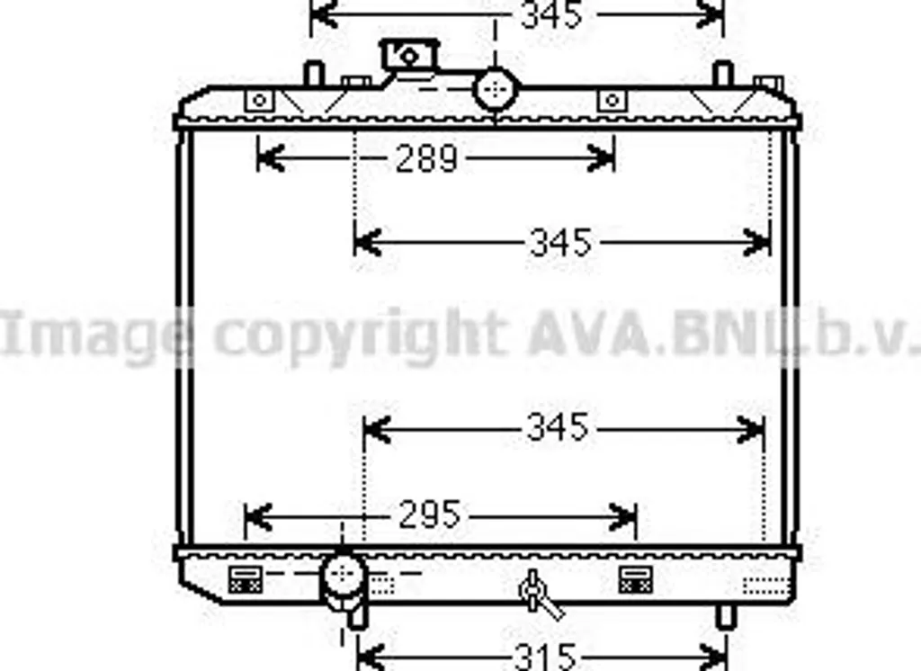 Radiateur moteur AVA SZ2111 OE 4709362 pour Opel Agila B essence