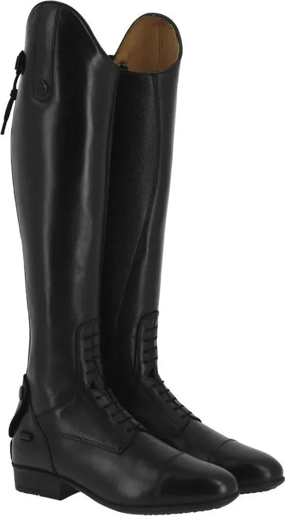 Bottes de cavalier en cuir noir avec lacets Equitheme taille 36 mixte - 4