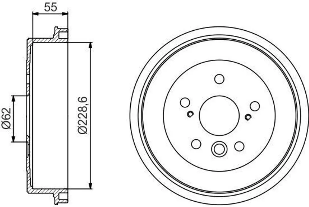 Tambour de frein Bosch haute résistance OE 42431 28100 pour SUV RAV4