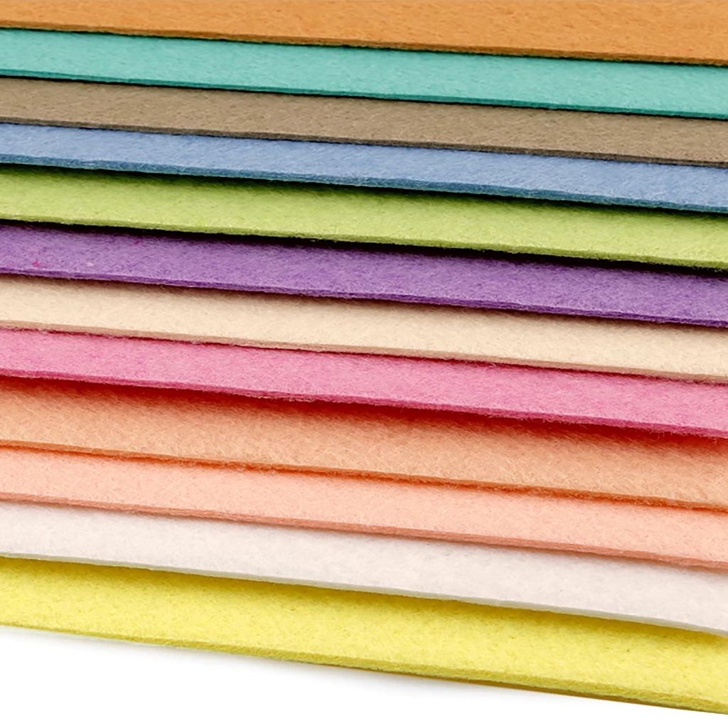 12 Bastelfilz Bögen ca. 2-3mm, 416/m² bunter Mix Filz zum Basteln, Farbe:Farbmix 5