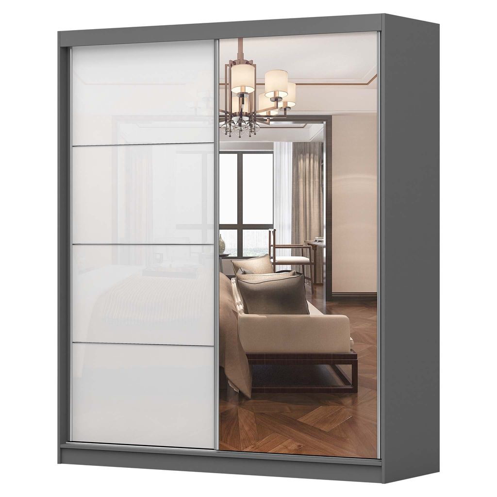 Armoire à portes coulissantes Armoire Garde-robe Miroir Image du produit 