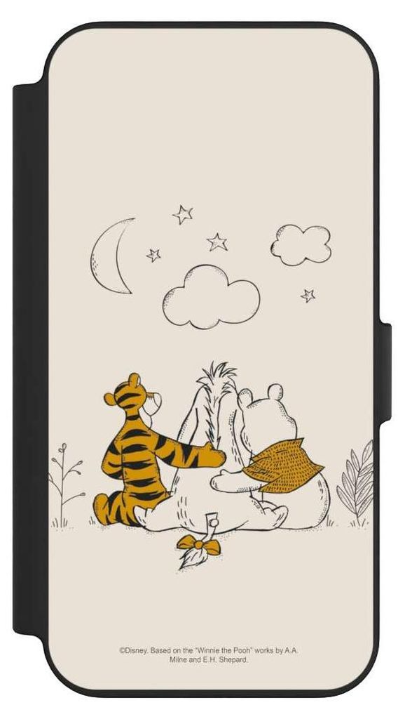 NIVOCASE Klapphülle für Apple iPhone 13 Handyhülle aus Kunst Leder NIVOflip schwarz Disney Offizielles Lizenzprodukt Winnie Puuh