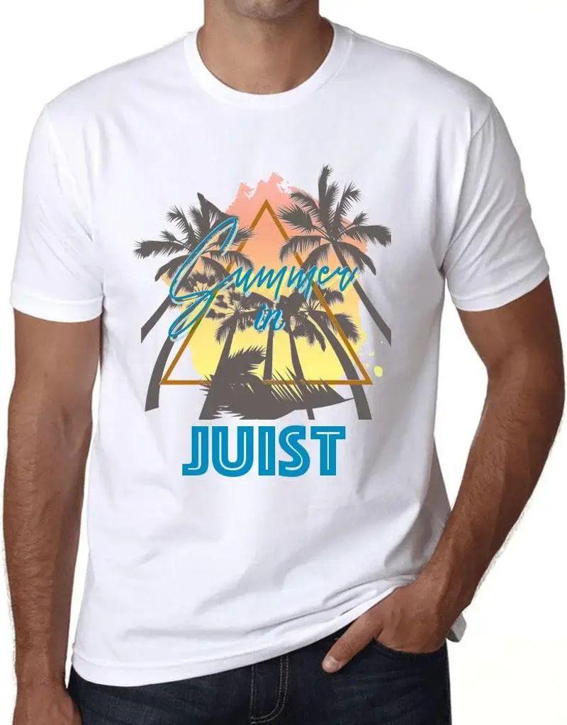 Herren Grafik T-Shirt Palmen Sonnenschein Sommer in Juist – Palm, Sunshine, Summer In Juist – Öko-Verantwortlich Vintage Jahrgang Kurzarm Lustige