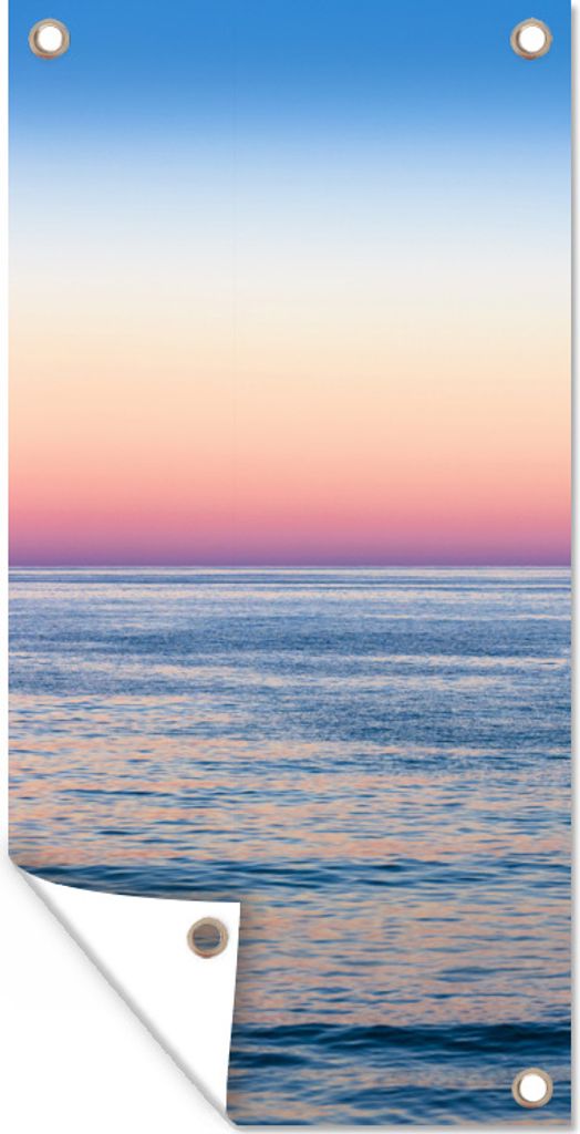 MuchoWow 30x60 cm Outdoor-Poster Gartendeko Sichtschutz Garten Poster für den Garten Regenbogen - Meer - Ufer