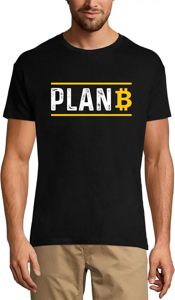 Herren Grafik T-Shirt Plan bitcoin - Blockchain-Währung – Plan Bitcoin - Blockchain Currency – Öko-Verantwortlich Vintage Jahrgang Kurzarm Lu...