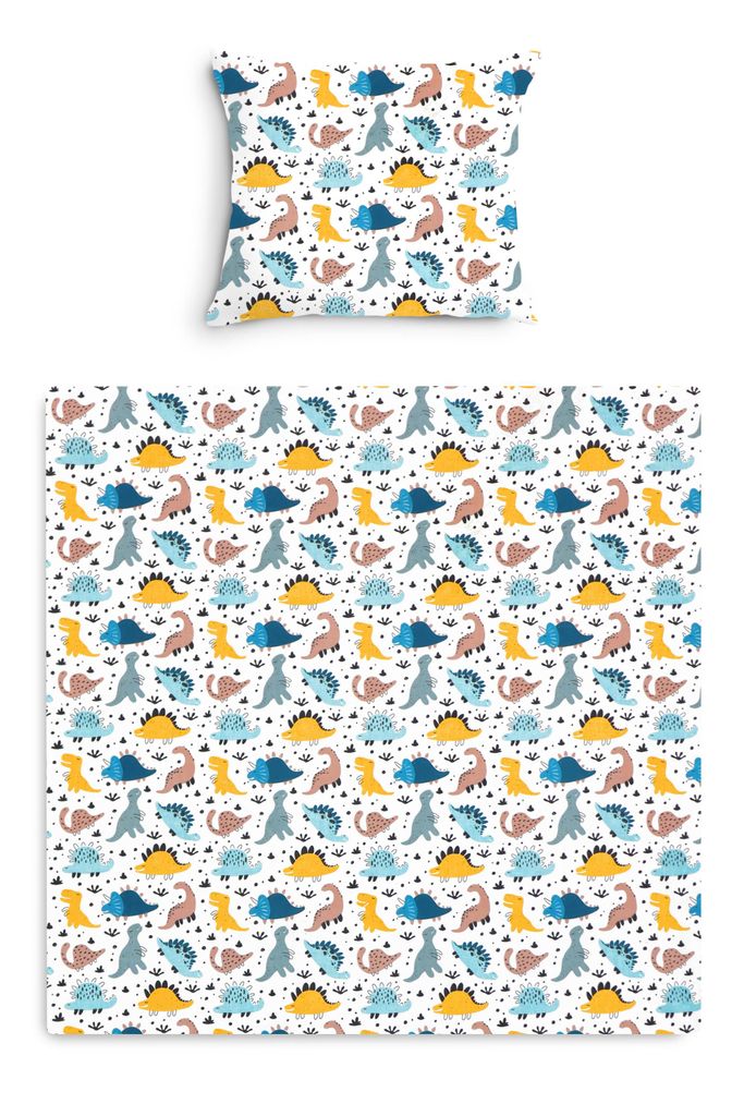 Amilian Kinderbettwäsche Set 2-teilig Deckenbezug 80×80 & Kissenbezug 35×40 - 100% Baumwolle Hotelverschluss – für Kinderwagen, Wiege und Stu...