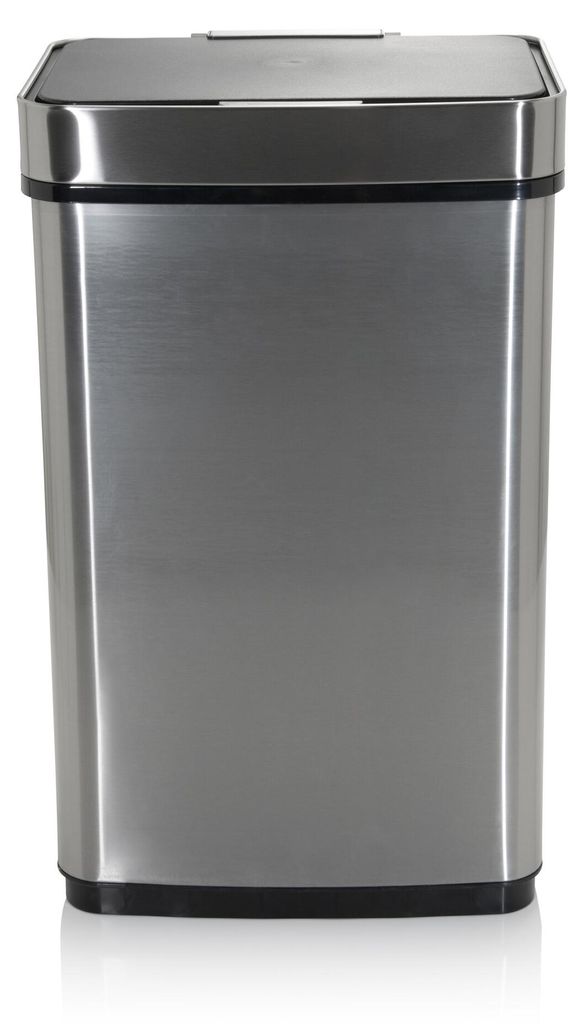 hjh OFFICE Sensor-Mülleimer 60 Liter CLEAN IV Abfalleimer Mülltrenner rechteckig für Küche, Büro mit Bewegungs-Sensor 69.0 x 42.0 x 31.0 cm