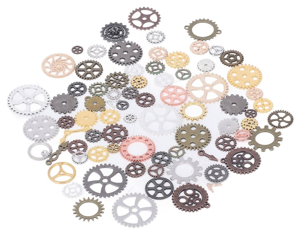 100 g Steam Punk Zahnräder DIY Farbmischung Antik Metall Steampunk Glamour Anhänger Uhr Rad Zahnrad zum Basteln