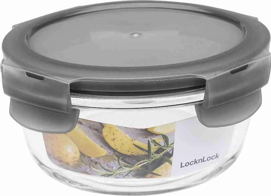 LocknLock  oven glass 380ml Ø 130 x 65 mm, Deckelfarbe grau Immagine del prodotto 