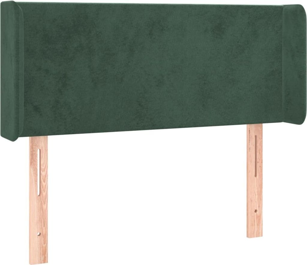 vidaXL Kopfteil mit Ohren Dunkelgrün 83x16x78/88 cm Samt Produktbild 