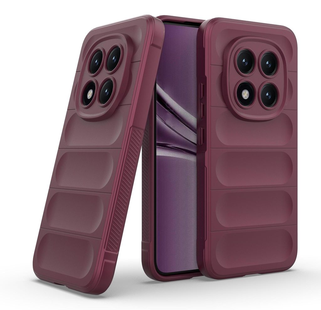 Handy Hülle für Xiaomi Redmi Note 15 Pro+ 5G Grip Case Cover Schutzhülle Softgrip Farbe: Burgunder Rot